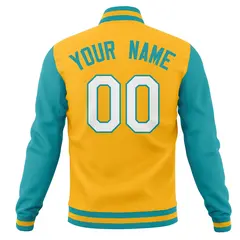 Varsity Letterman Full-Snap Jacket with Raglan Sleeves 70