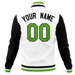 Varsity Letterman Full-Snap Jacket with Raglan Sleeves 78