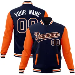 Varsity Raglan Letterman Baseball Jacket Stitched Name Number 43