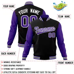 Varsity Raglan Letterman Baseball Jacket Stitched Name Number 67