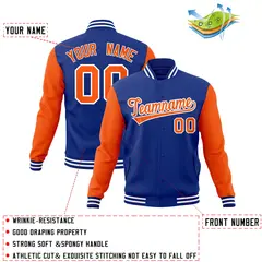 Varsity Raglan Letterman Baseball Jacket with Stitched Details 18