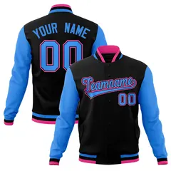 Varsity Raglan Letterman Baseball Jacket with Stitched Details 50