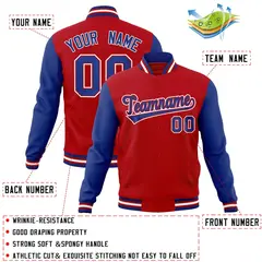 Varsity Raglan Sleeves Stitched Letterman Baseball Jacket 18