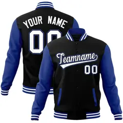 Varsity Raglan Sleeves Stitched Letterman Baseball Jacket 64