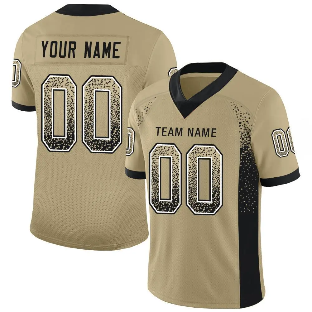 Vegas Gold Black-White Drift Fashion Mesh Football Jersey