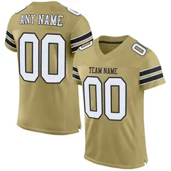 Vegas Gold White-Black Classic Style Mesh Football Jersey 1