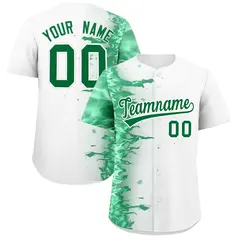 White 3D Flame Design Authentic Baseball Jersey 1