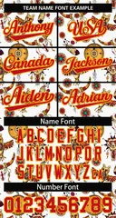 White 3D Graffiti Pattern Authentic Baseball Jersey 3