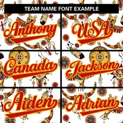 White 3D Graffiti Pattern Authentic Baseball Jersey 3