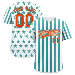 White Aqua American Flag Graffiti Pattern Baseball Jersey