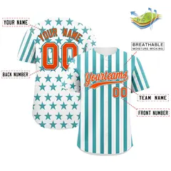 White Aqua American Flag Graffiti Pattern Baseball Jersey 2