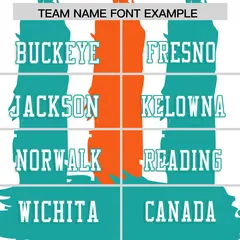 White Aqua and Orange Graffiti Flag Football Jersey 3