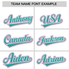 White Aqua and Pink Split Raglan Baseball Hoodie Jersey 3