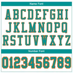 White Aqua-Orange Classic Mesh Football Jersey 3