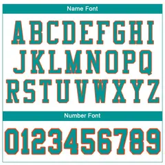White Aqua-Orange Classic Mesh Football Jersey 3
