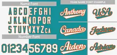 White Aqua-Orange Hook Split Fashion Baseball Jersey 3