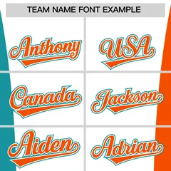 White Aqua Orange Three-Color Block Varsity Letterman Jacket 3