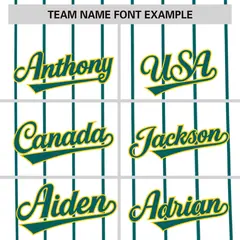 White Aqua Pinstripe Two-tone Side Baseball Jersey 3