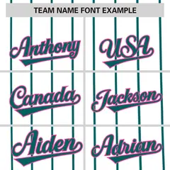 White Aqua Pinstripe Two-tone Side Baseball Jersey 3