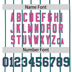 White Aqua Pinstripe Two-tone Side Baseball Jersey 4