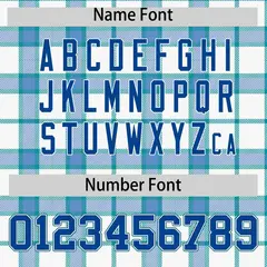 White Aqua Plaid Authentic Baseball Jersey 4