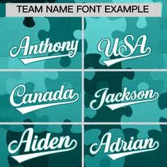 White Aqua Puzzle Elements Baseball Jersey 3