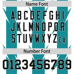 White Aqua Razr Stripe Graffiti Pattern Flag Football Jersey 4
