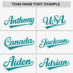 White Aqua Star Ribbing Authentic Baseball Jersey 3
