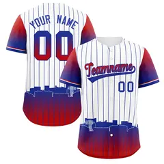 White Arlington City Silhouette Baseball Jersey