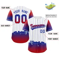 White Arlington City Silhouette Baseball Jersey 2