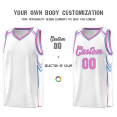 White Arrow Graffiti Sports Uniform Basketball Jersey 3