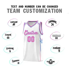 White Arrow Graffiti Sports Uniform Basketball Jersey 4