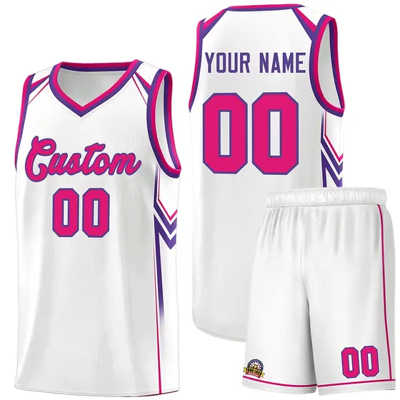 White Arrow Graffiti Sports Uniform Basketball Jersey