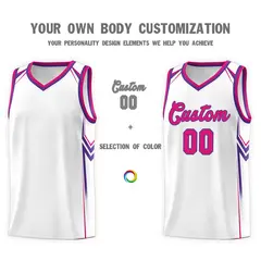 White Arrow Graffiti Sports Uniform Basketball Jersey 3