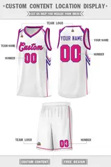 White Arrow Graffiti Sports Uniform Basketball Jersey 5