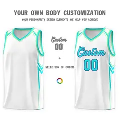 White Arrow Graffiti Sports Uniform Basketball Jersey 3