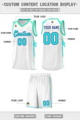White Arrow Graffiti Sports Uniform Basketball Jersey 5
