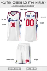 White Arrow Graffiti Sports Uniform Basketball Jersey 5
