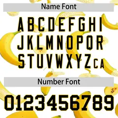 White Banana Graffiti Pattern Fashion Baseball Jersey 3