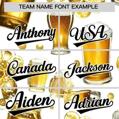 White Beer Day Parties Baseball Jersey 3