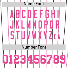 White Black and Pink Bi-Color Stripes Baseball Jersey 4