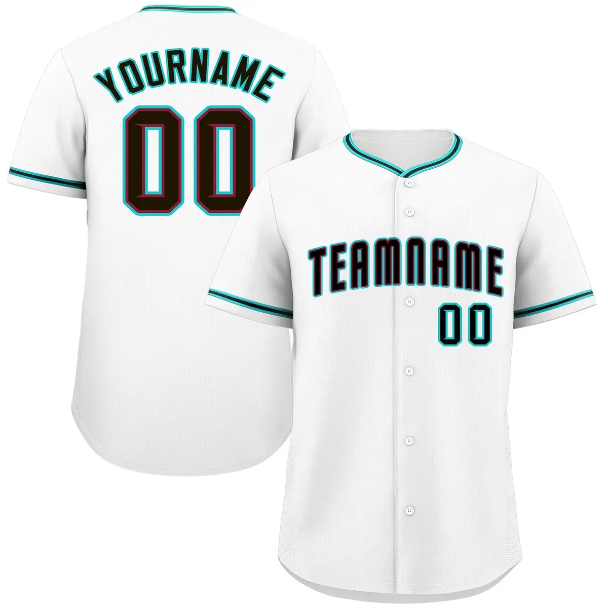 White Black-Aqua Classic Authentic Baseball Jersey