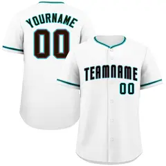 White Black-Aqua Classic Authentic Baseball Jersey 1
