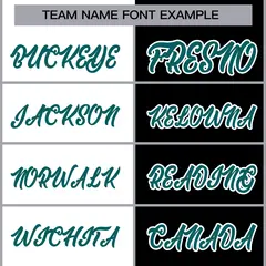 White Black Aqua Split Varsity Full-Snap Letterman Jacket 5