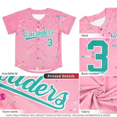 Women's White Black Breast Cancer Awareness Pink Ribbon Baseball Jersey 5