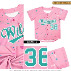 Women's White Black Breast Cancer Awareness Pink Ribbon Baseball Jersey 6