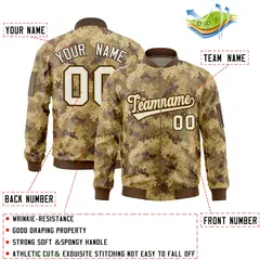 White Black Camo Varsity Full-Zip Letterman Bomber Jacket 2