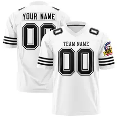 White Black Classic Authentic Football Jersey