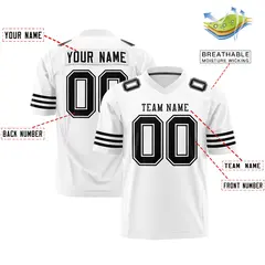 White Black Classic Authentic Football Jersey 2