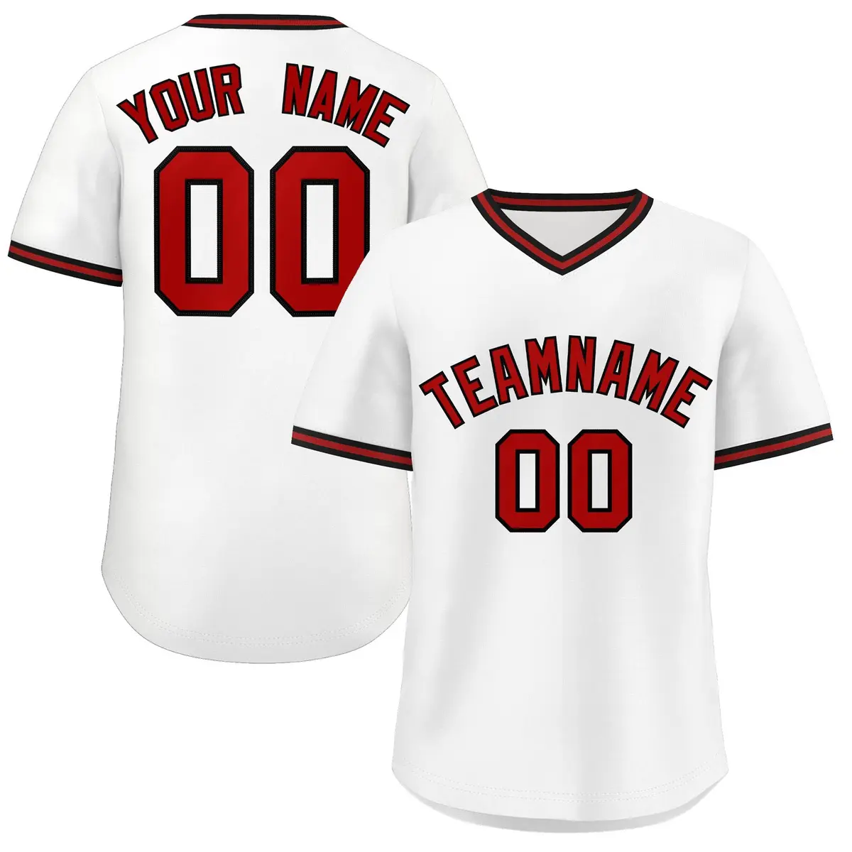 White Black Classic Authentic Pullover Baseball Jersey